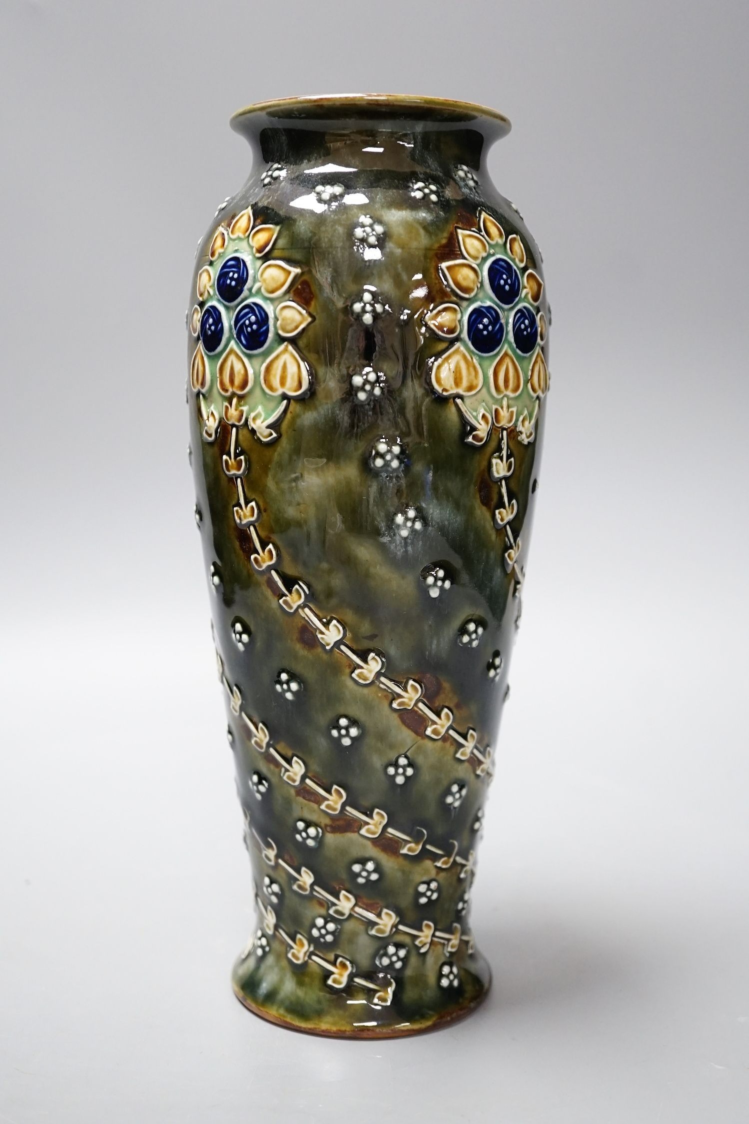 A Doulton Lambeth vase, c.1885, 26cms high